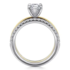 Online Gabriel & Co. Reba - 14K White-Yellow Gold Pear Shape Diamond Engagement Ring