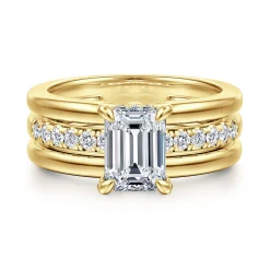Outlet Gabriel & Co. Reeba - 14K Yellow Gold Emerald Cut Diamond Engagement Ring
