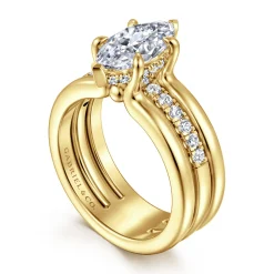Discount Gabriel & Co. Reeba - 14K Yellow Gold Marquise Shape Diamond Engagement Ring