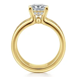 Clearance Gabriel & Co. Reeba - 14K Yellow Gold Princess Cut Diamond Engagement Ring