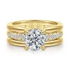 Clearance Gabriel & Co. Reeba - 14K Yellow Gold Round Diamond Engagement Ring