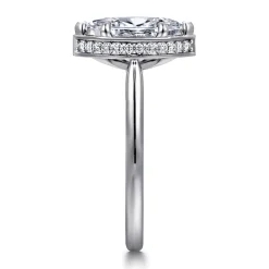 Gabriel & Co. Reece - 14K White Gold Marquise Shape Bezel Prong Diamond Engagement Ring