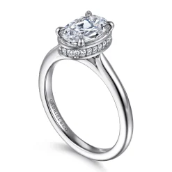 Online Gabriel & Co. Reece - 14K White Gold Oval Bezel Prong Diamond Engagement Ring