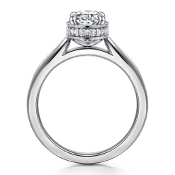 Online Gabriel & Co. Reece - 14K White Gold Oval Bezel Prong Diamond Engagement Ring