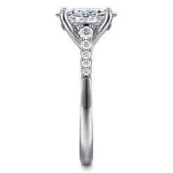 Discount Gabriel & Co. Reed - 14K White Gold Oval Diamond Engagement Ring