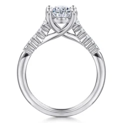 Discount Gabriel & Co. Reed - 14K White Gold Oval Diamond Engagement Ring