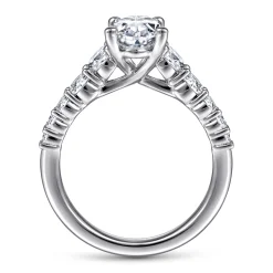 Gabriel & Co. Reed - 14K White Gold Oval Diamond Engagement Ring