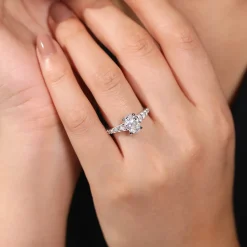Gabriel & Co. Reed - 14K White Gold Oval Diamond Engagement Ring