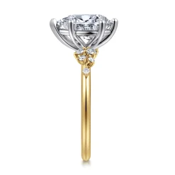 Gabriel & Co. Reena - 14K White and Yellow Gold Pear Shape Diamond Engagement Ring