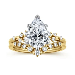 Gabriel & Co. Reena - 14K White and Yellow Gold Pear Shape Diamond Engagement Ring