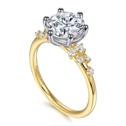 Online Gabriel & Co. Reena - 14K White and Yellow Gold 6 Prong Diamond Engagement Ring