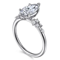 Discount Gabriel & Co. Reena - 14K White Gold Marquise Shape Diamond Engagement Ring