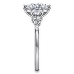 Clearance Gabriel & Co. Reena - 18K White Gold Oval Diamond Engagement Ring