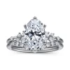 Clearance Gabriel & Co. Reena - 14K White Gold Oval Diamond Engagement Ring