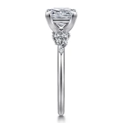 Discount Gabriel & Co. Reena - 14K White Gold Princess Cut Diamond Engagement Ring