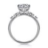 New Gabriel & Co. Reena - 14K White Gold Round Diamond Engagement Ring