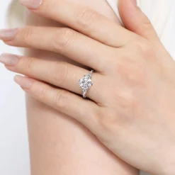 Clearance Gabriel & Co. Reena - 14K White Gold Round Diamond Engagement Ring