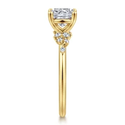 Gabriel & Co. Reena - 14K Yellow Gold Cushion Cut Diamond Engagement Ring