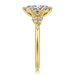 Best Gabriel & Co. Reena - 14K Yellow Gold Marquise Shape Diamond Engagement Ring