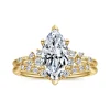 New Gabriel & Co. Reena - 14K Yellow Gold Marquise Shape Diamond Engagement Ring