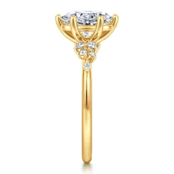 Hot Gabriel & Co. Reena - 18K Yellow Gold Oval Diamond Engagement Ring