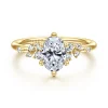 Outlet Gabriel & Co. Reena - 14K Yellow Gold Oval Diamond Engagement Ring