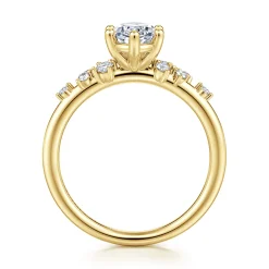 Outlet Gabriel & Co. Reena - 14K Yellow Gold Oval Diamond Engagement Ring