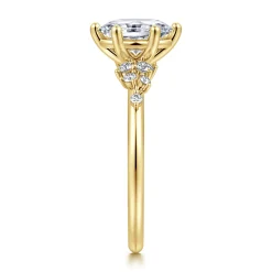 Outlet Gabriel & Co. Reena - 14K Yellow Gold Oval Diamond Engagement Ring