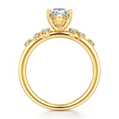 Clearance Gabriel & Co. Reena - 18K Yellow Gold Pear Shape Diamond Engagement Ring