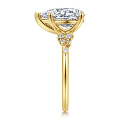 Gabriel & Co. Reena - 14K Yellow Gold Pear Shape Diamond Engagement Ring