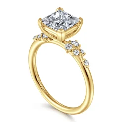 Outlet Gabriel & Co. Reena - 14K Yellow Gold Princess Cut Diamond Engagement Ring