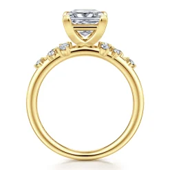 Outlet Gabriel & Co. Reena - 14K Yellow Gold Princess Cut Diamond Engagement Ring