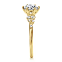 New Gabriel & Co. Reena - 14K Yellow Gold 6 Prong Round Diamond Engagement Ring