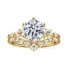 Discount Gabriel & Co. Reena - 14K Yellow Gold 6 Prong Round Diamond Engagement Ring