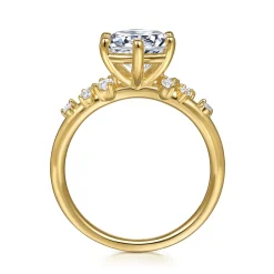 Discount Gabriel & Co. Reena - 14K Yellow Gold 6 Prong Round Diamond Engagement Ring