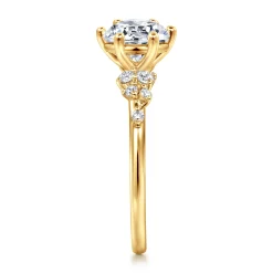 Hot Gabriel & Co. Reena - 18K Yellow Gold Round Diamond Engagement Ring