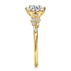 Gabriel & Co. Reena - 14K Yellow Gold Round Diamond Engagement Ring