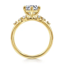 Gabriel & Co. Reena - 14K Yellow Gold Round Diamond Engagement Ring