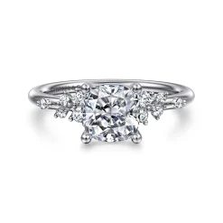 Online Gabriel & Co. Reena - Platinum Cushion Cut Diamond Engagement Ring