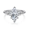 Hot Gabriel & Co. Reena - Platinum Marquise Shape Diamond Engagement Ring