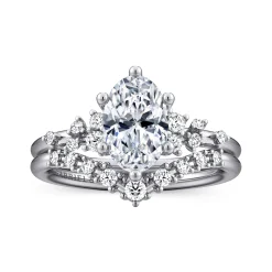 Outlet Gabriel & Co. Reena - Platinum Oval Diamond Engagement Ring