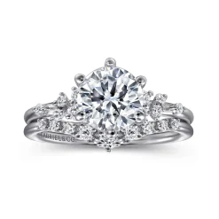 Online Gabriel & Co. Reena - Platinum Round Diamond Engagement Ring