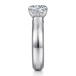 Hot Gabriel & Co. Reeve - 14K White Gold Round Diamond Engagement Ring