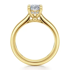 Hot Gabriel & Co. Reeve - 14K Yellow Gold Oval Diamond Engagement Ring