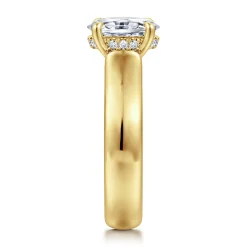 Hot Gabriel & Co. Reeve - 14K Yellow Gold Oval Diamond Engagement Ring