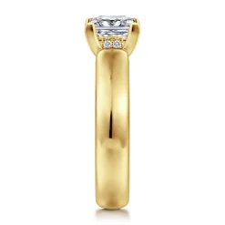 Clearance Gabriel & Co. Reeve - 14K Yellow Gold Princess Cut Diamond Engagement Ring