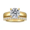 New Gabriel & Co. Reeve - 14K Yellow Gold Round Diamond Engagement Ring