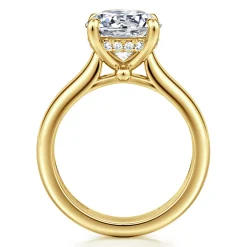 Clearance Gabriel & Co. Reeve - 14K Yellow Gold Round Diamond Engagement Ring