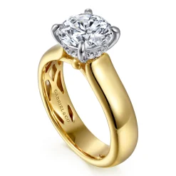 Online Gabriel & Co. Reeve - 14K Yellow-White Gold Round Diamond Engagement Ring