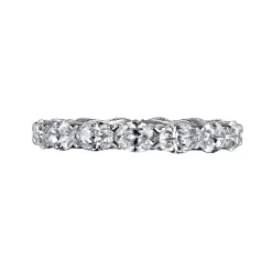 Clearance Gabriel & Co. Reine - 14K White Gold East West Oval Diamond Eternity Band - 2.15 ct